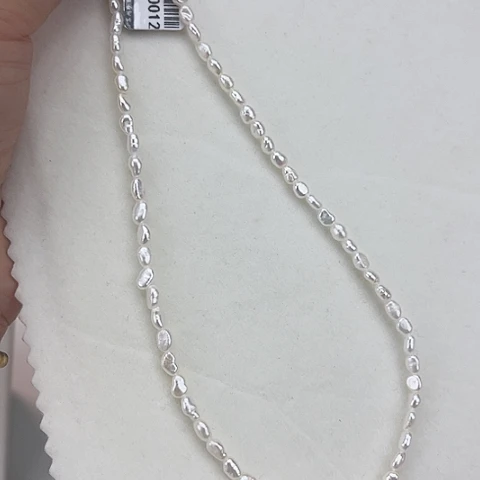 淡水珍珠颈饰银S925镶嵌碎银子