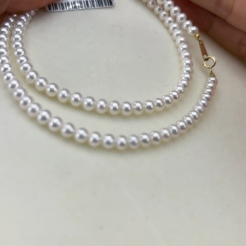淡水珍珠颈饰18K金镶嵌4➕极光
