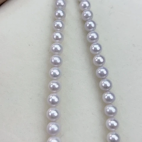 淡水珍珠颈饰银S925镶嵌卡10➕极光银蓝高品