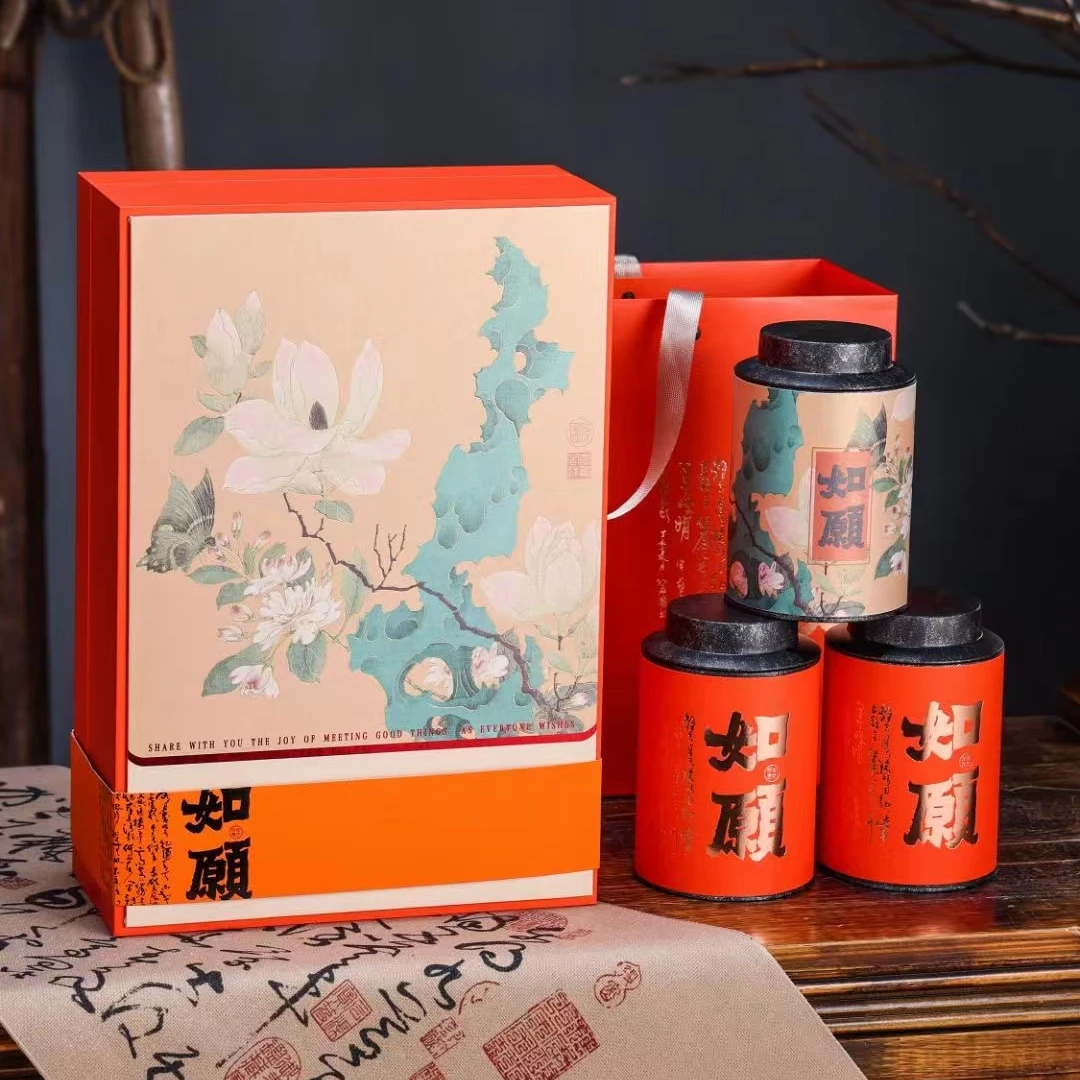 新茶肉桂岩茶乌龙茶叶礼盒装  如愿-z-