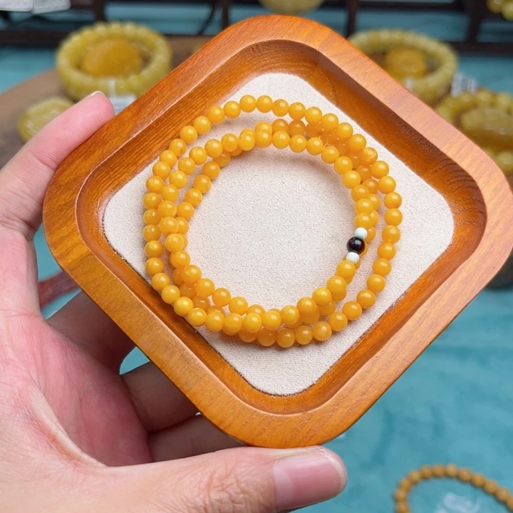 琥珀手链未镶嵌蜜蜡