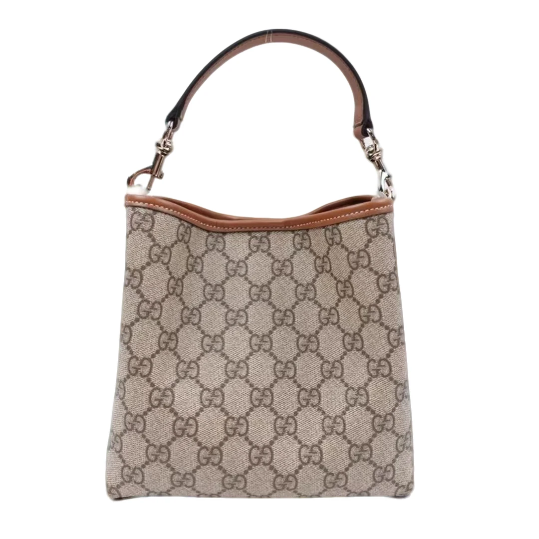 99新 GUCCI/古驰 安洁利 古驰老花小水桶手提单肩包