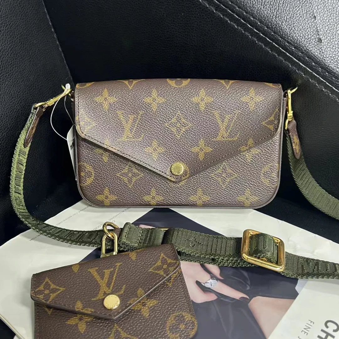 95新 LouisVuitton/路易威登 安洁利 路易威登新款三合一 斜挎包