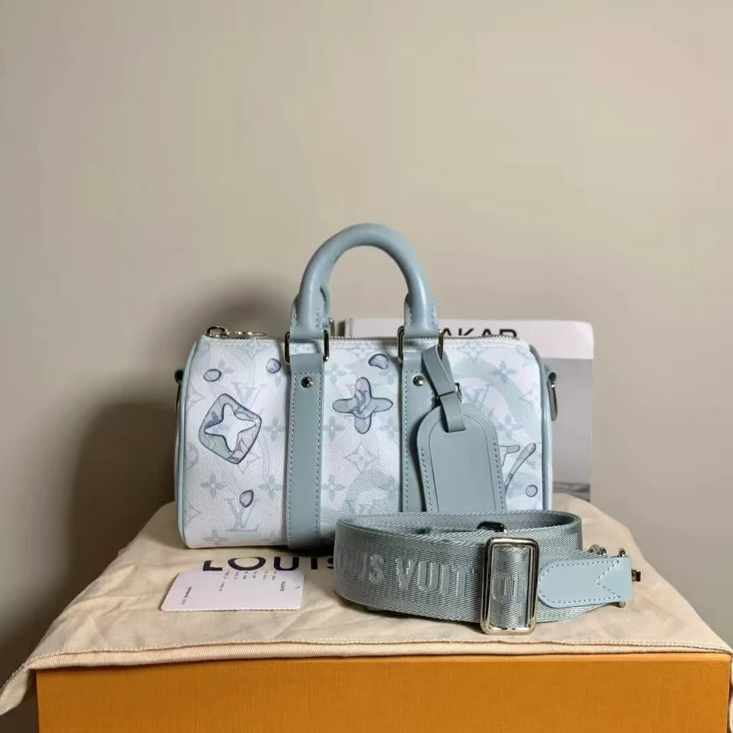 99新 LouisVuitton/路易威登 安洁利 lv水乐园keepall25单肩包