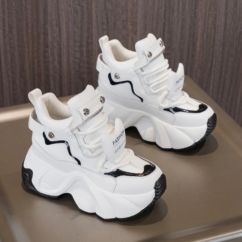 增高8CM时尚老爹鞋女2024春秋新款轻便软底小个子内增高小众女鞋