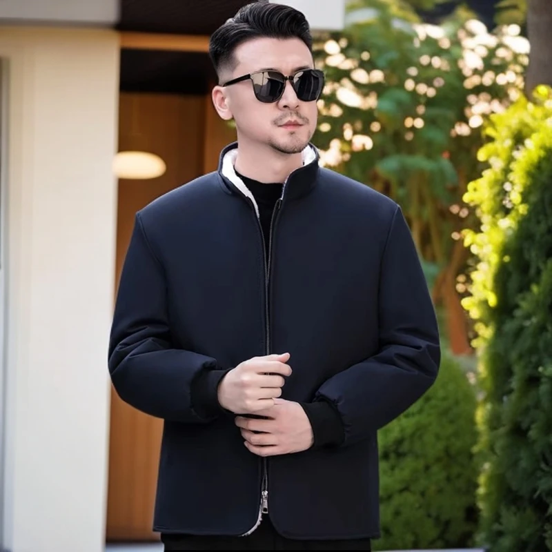 【立领羊皮袄】羊皮毛一体羊皮袄加厚内胆中老年防寒保暖外套男士袄