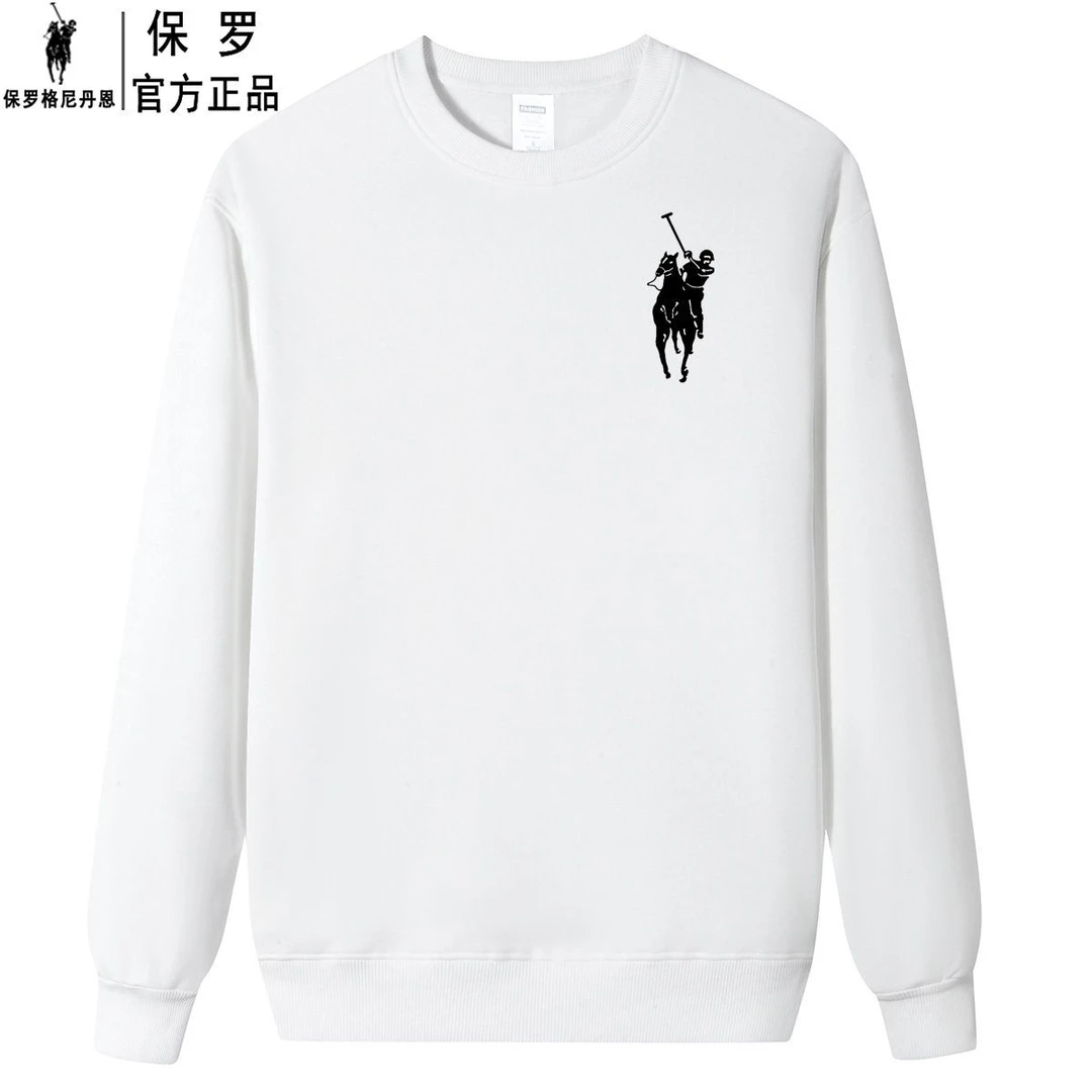 保罗格尼丹恩纯棉圆领卫衣男女加绒加厚长袖T恤秋冬情侣打底衫潮