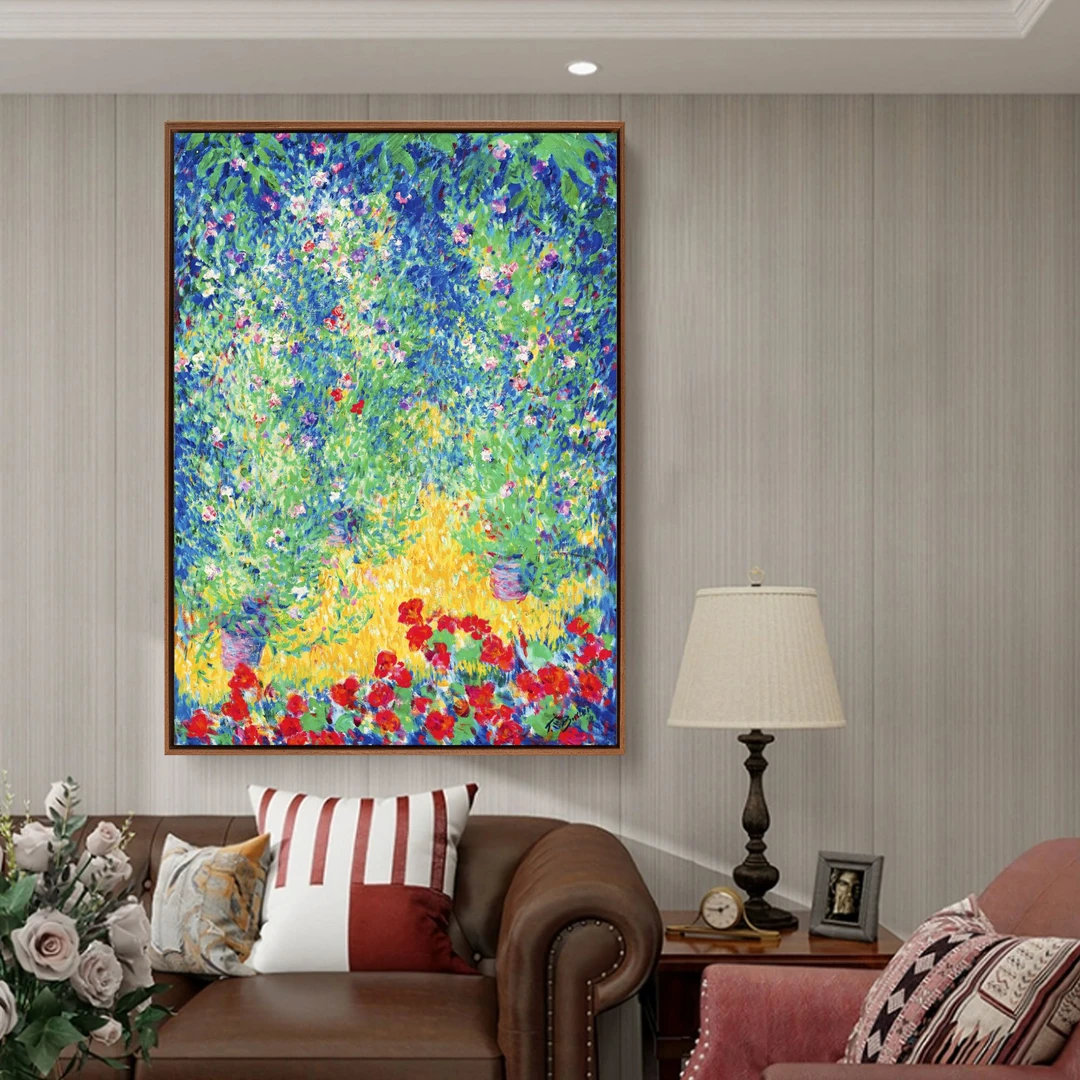 巴特勒《伯爵花园》版画 客厅玄关装饰画手工肌理走廊过道挂画欧式