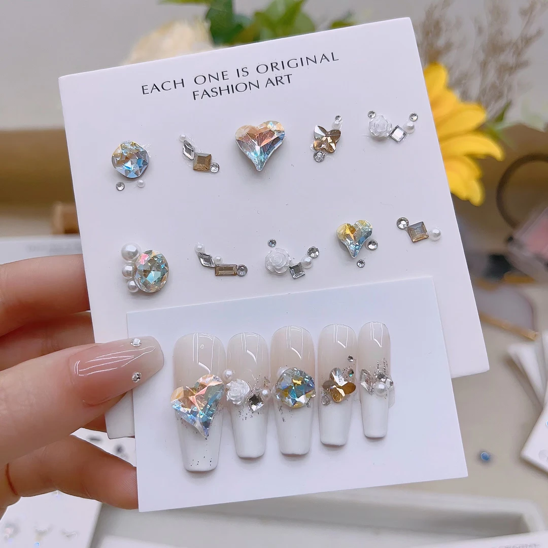 【秘密花园】穿戴甲K9镀膜超闪大歪心蝴蝶山茶花百搭美甲材料包