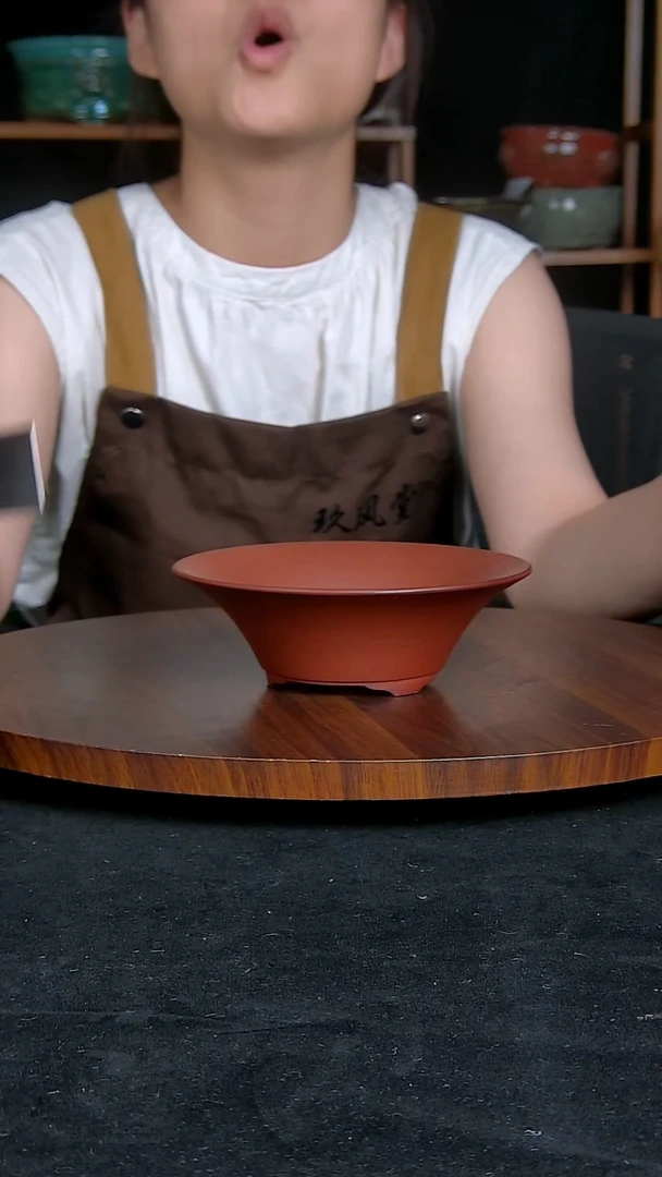 【闪购商品】紫砂20CM以下紫砂釉盆内口径15.5/4