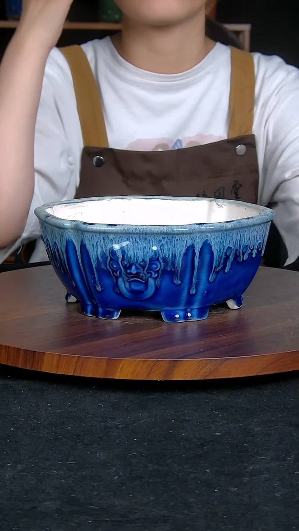 【闪购商品】紫砂20CM以下 紫砂釉盆内口径18.5/7