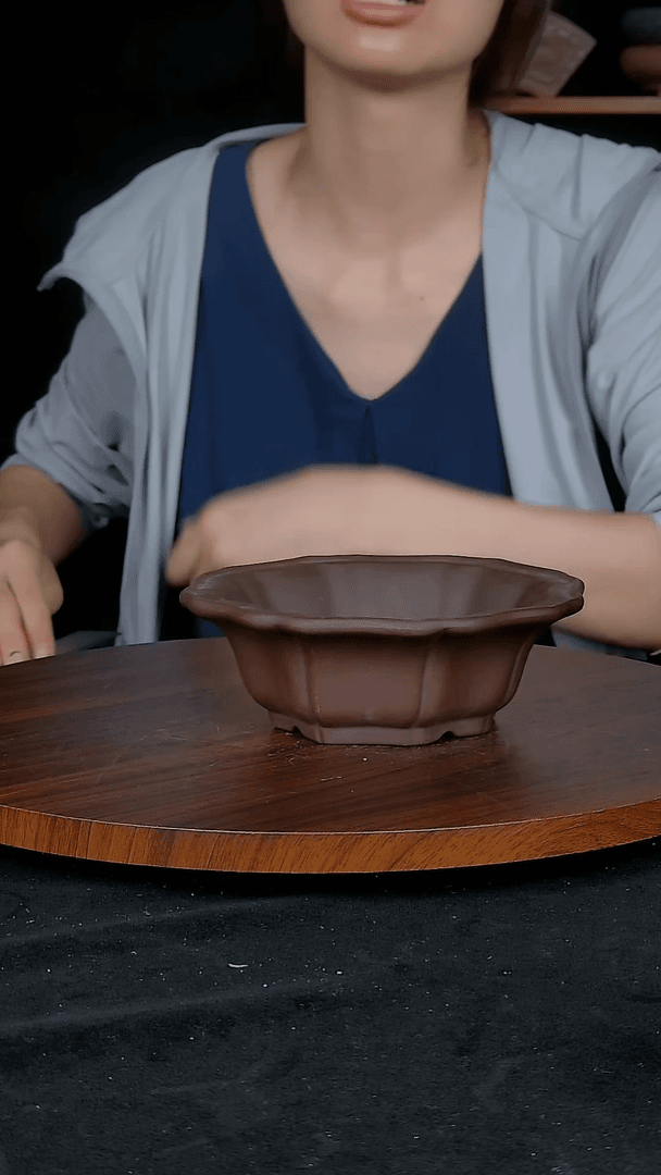 【闪购商品】紫砂20CM以下 紫砂釉盆内口径14.5/4.5