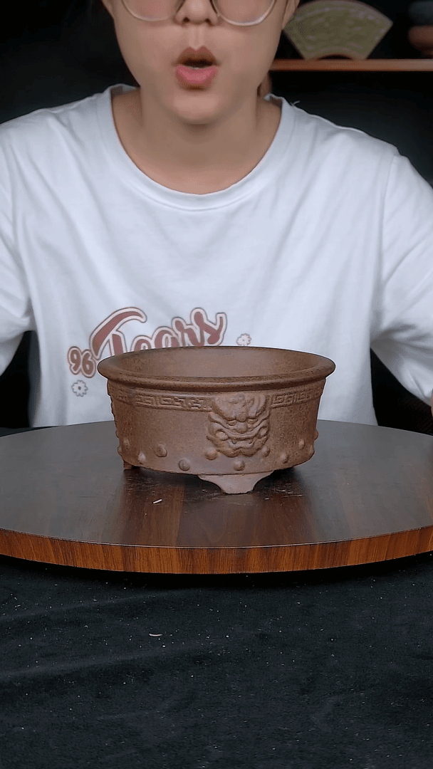 【闪购商品】紫砂20CM以下 紫砂釉盆内口径13.5/5.5