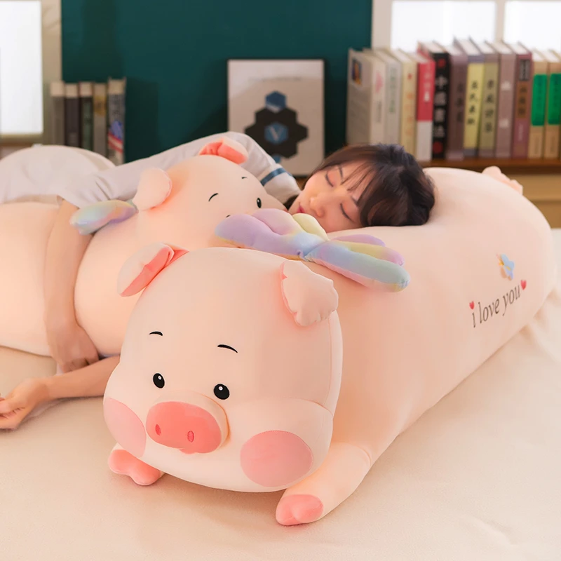 爆品猪毛绒玩具抱睡公仔床上超软长条枕玩偶夹腿抱枕女生睡觉SPK