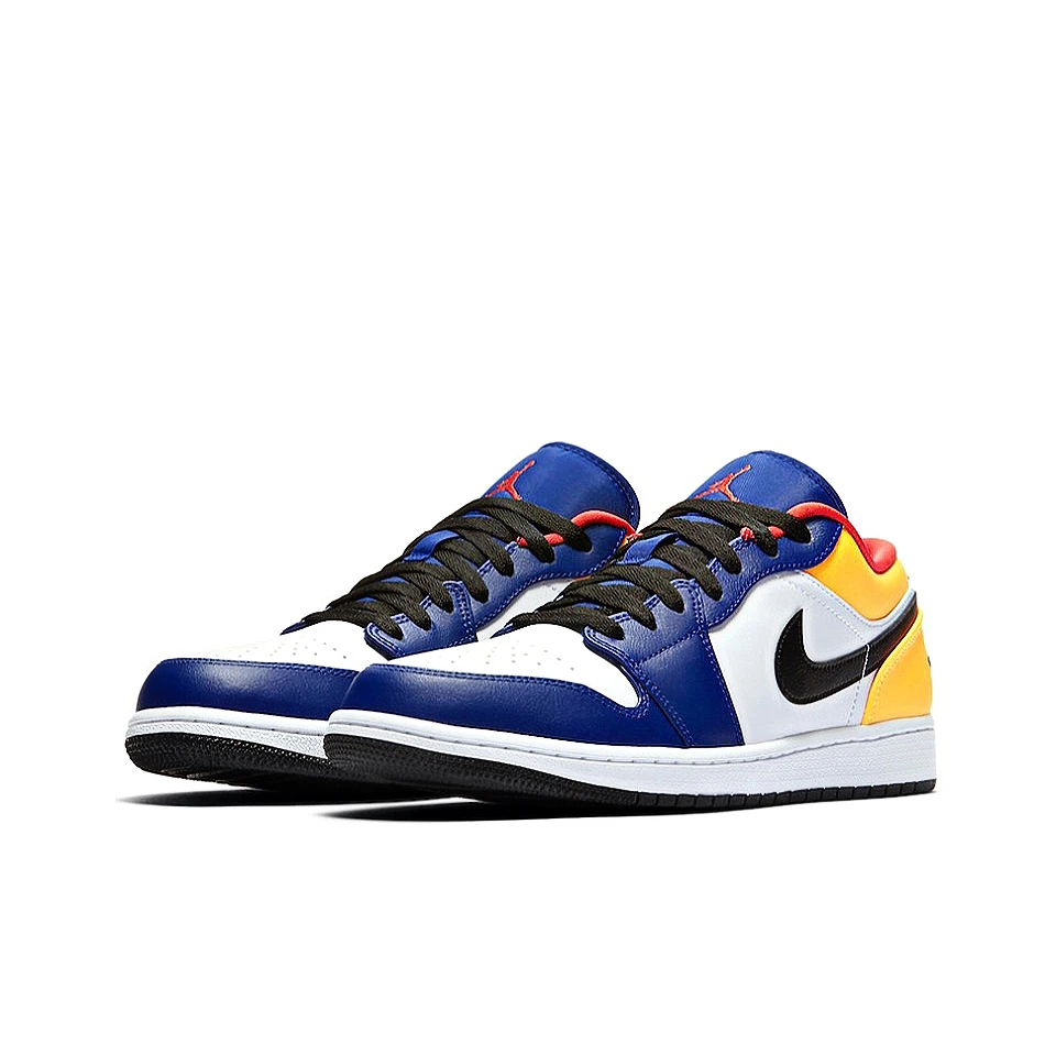 AirJordan1 Low AJ1 湖人蓝黄低帮耐克男女同款蓝球鞋 553558-123