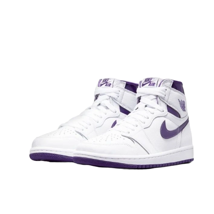 Air Jordan 1 high og AJ1白紫葡萄女款高帮复古篮球鞋CD0461-151
