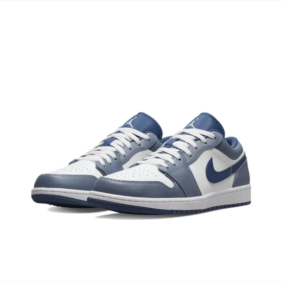 耐克Air Jordan 1 Low AJ1海军蓝男款低帮复古运动球鞋553558-414