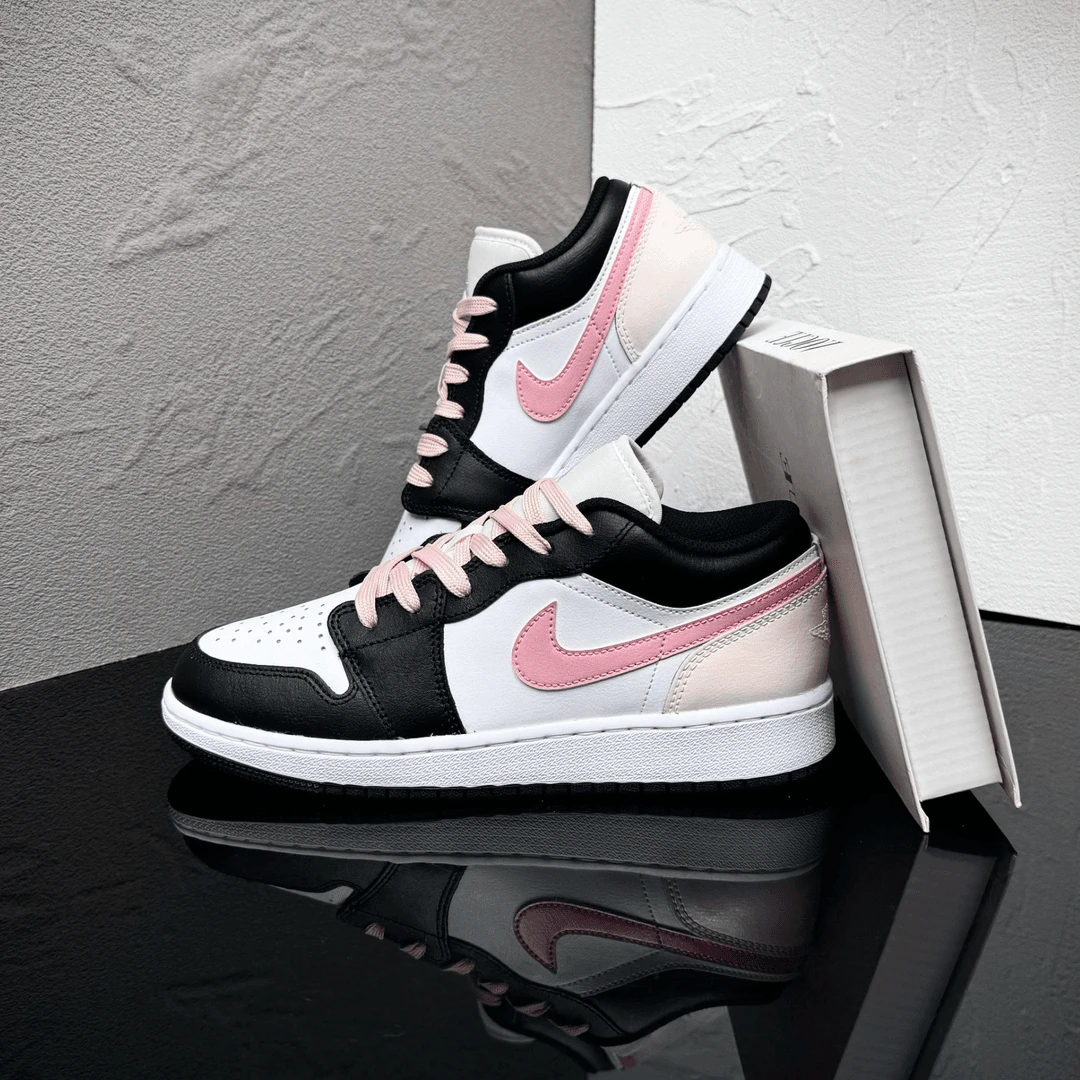 AirJordanAJ1定制款黑白粉熊猫牛奶霉霉蜜桃女鞋低帮休闲板鞋