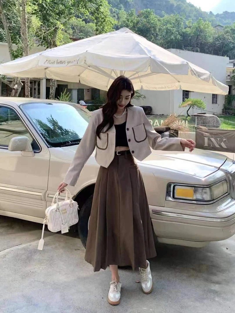 小香风外套，新款甜美、知性、百搭、休闲、显瘦、时尚、收腰、潮流韩版