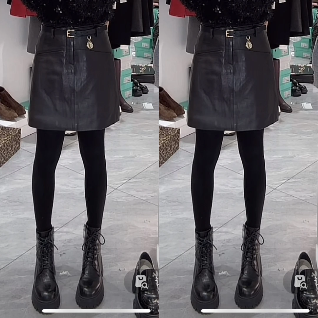 【少琴家】2024新款时尚百搭气质皮裙