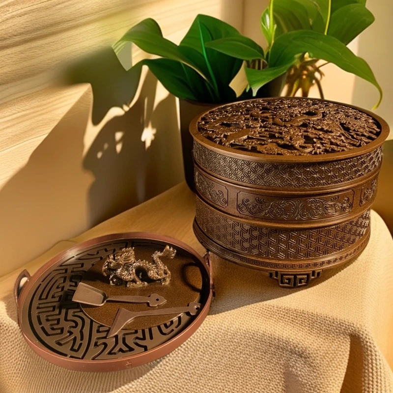 新款浮雕龙生九子香篆炉篆香炉传承人王明老师作品