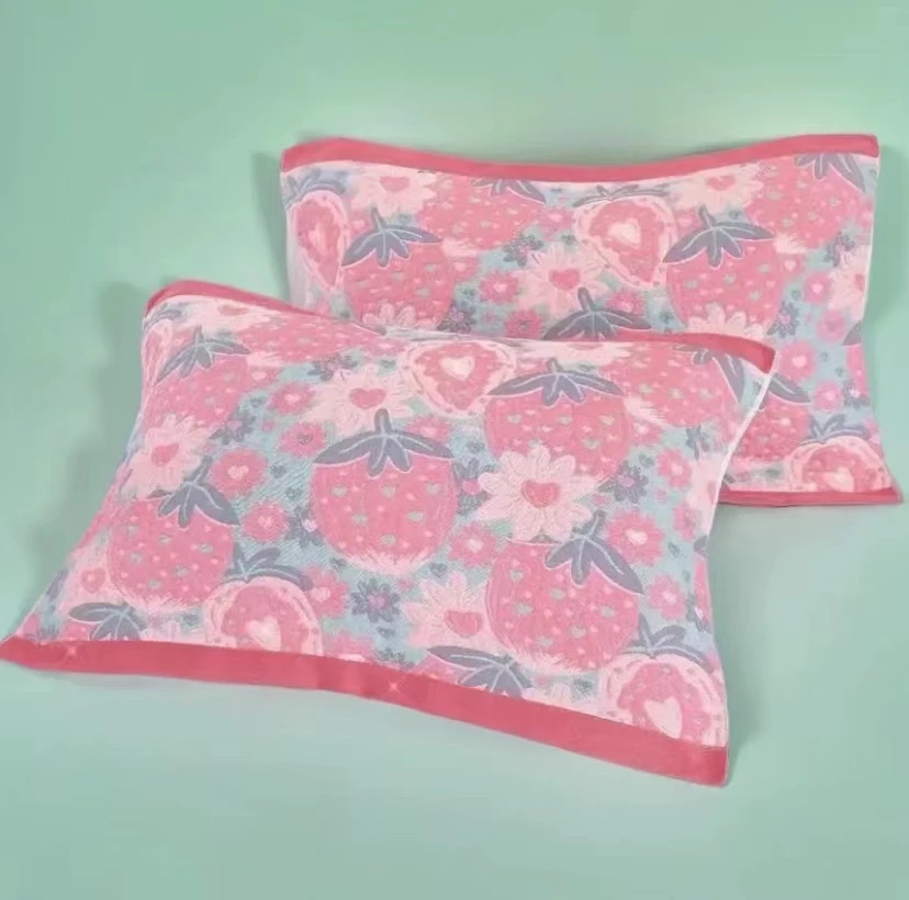 三件套床盖加枕巾六层花色成人透气纱布多功能毛巾被加厚（可单拍）