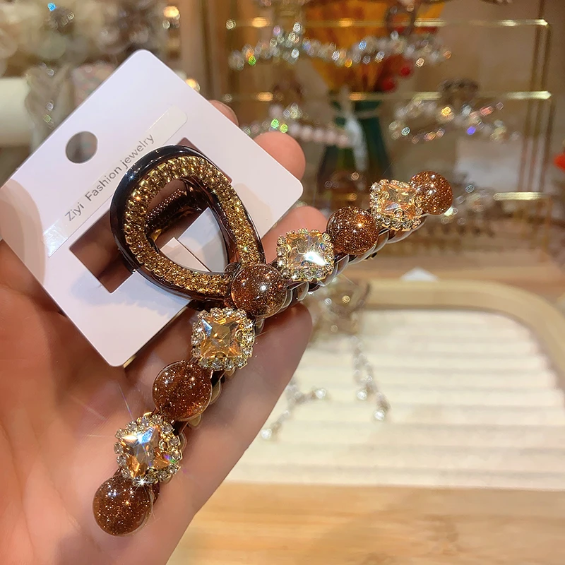 弈唯秋冬新款11厘米中号鲨鱼夹气质网红轻奢时尚韩版优雅抓夹