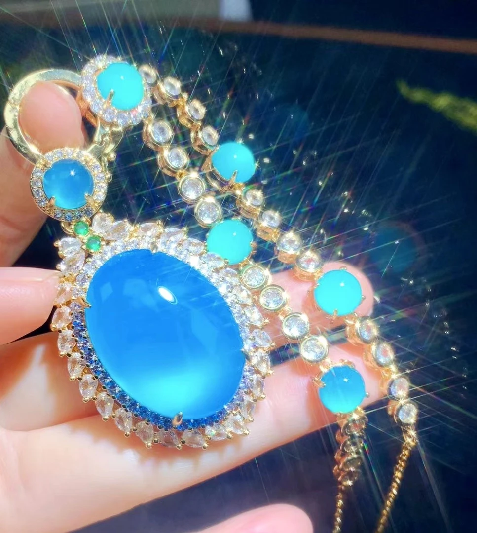 臻  （28号）穿项链精品时尚镶嵌海蓝之谜爆款吊坠一物一证全国包邮