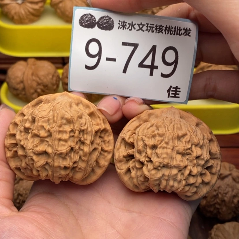 【闪购商品】文玩核桃把件52麒麟纹大官帽