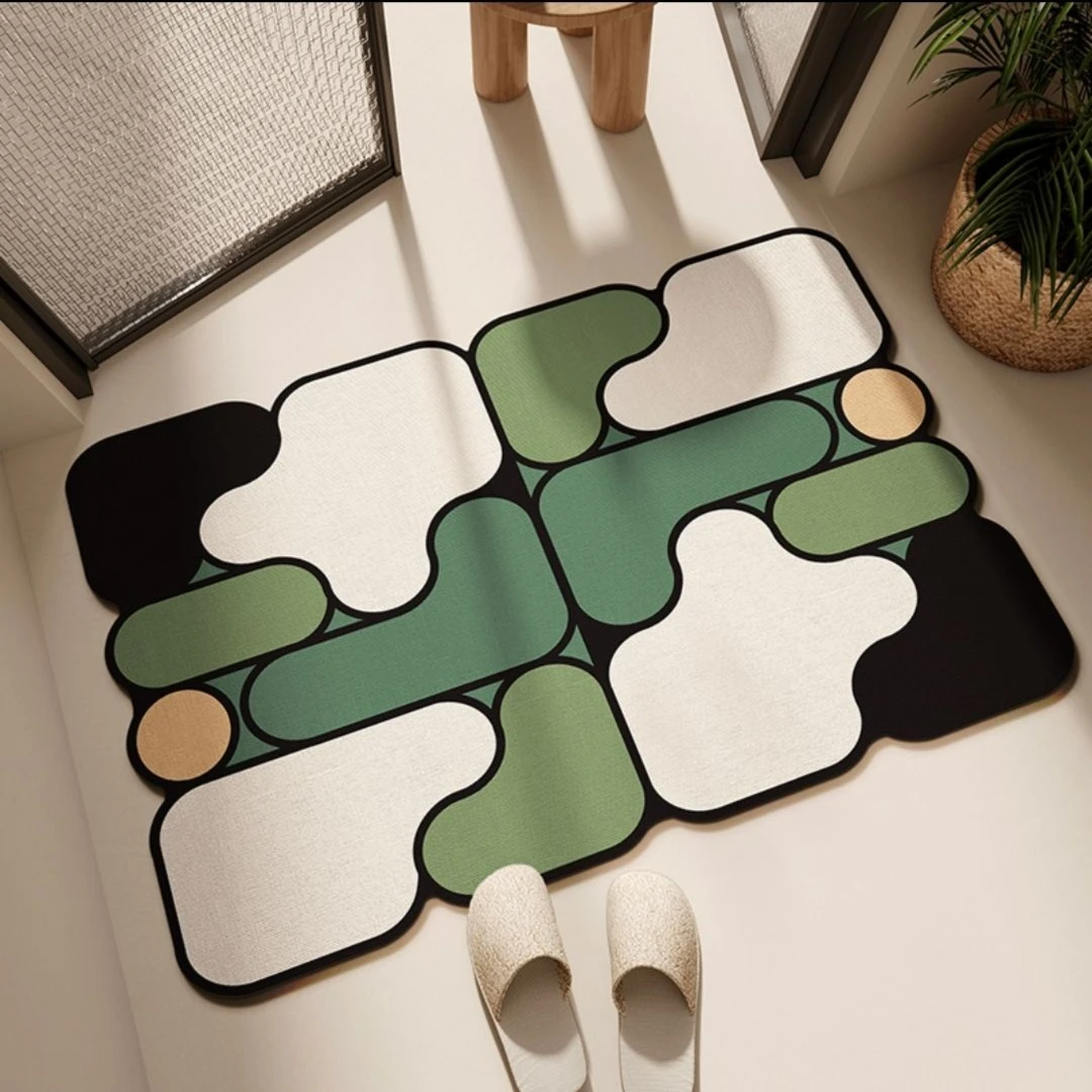 速吸浴室防滑垫软硅藻泥地毯卫生间门口卫浴吸水门垫