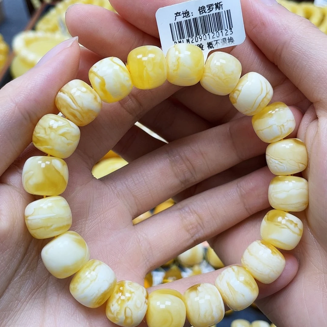 蜜蜡裸石未镶嵌老型手串12➕mm