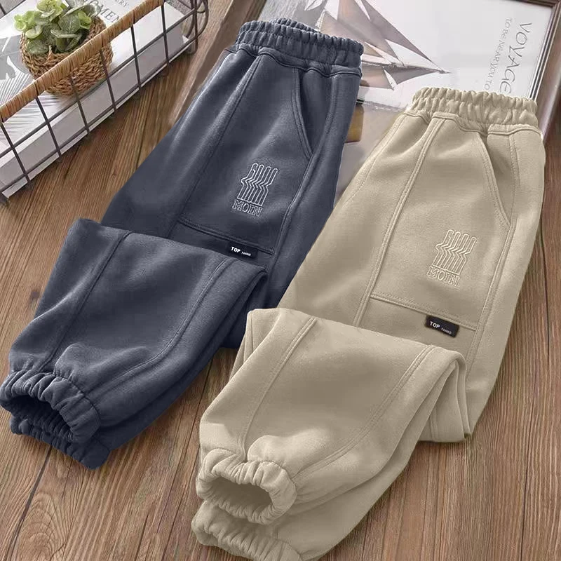 男童卫裤春秋款2024新款中大童休闲裤子儿童秋装刺绣运动裤韩版潮