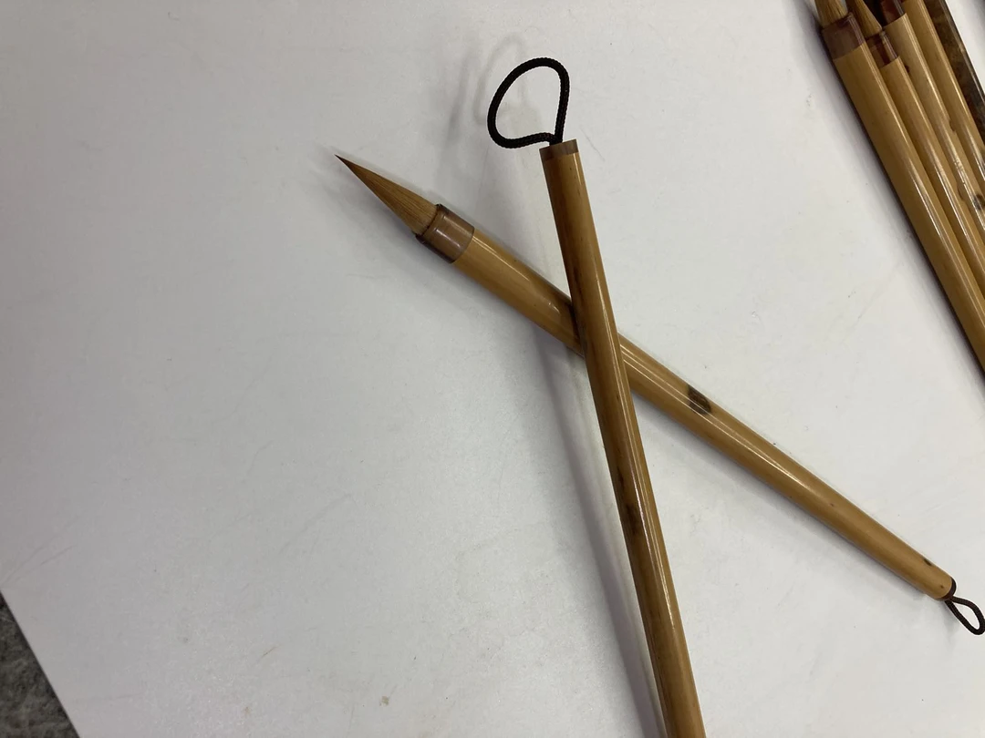 作品级纯狼 湘妃竹小楷：出锋：2.0cm 口径：0.6cm 适宜各类小楷书体