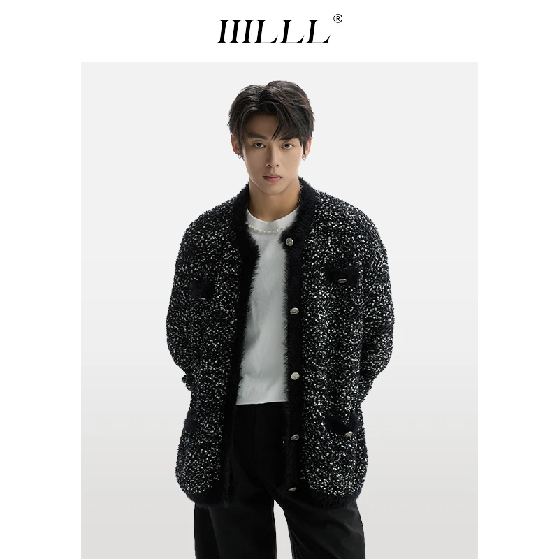 IIILLL童锦程满天星小香风毛衣外套男秋冬季欧美高街hiphop针织衫