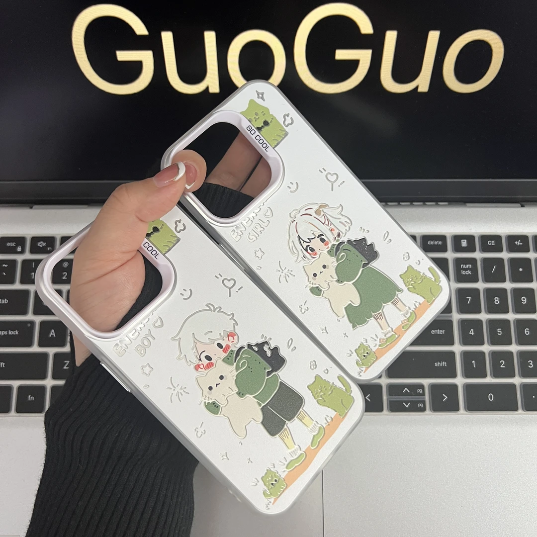 森林女孩男孩情侣壳适用苹果手机壳少女小众华为荣耀vivo/oppo