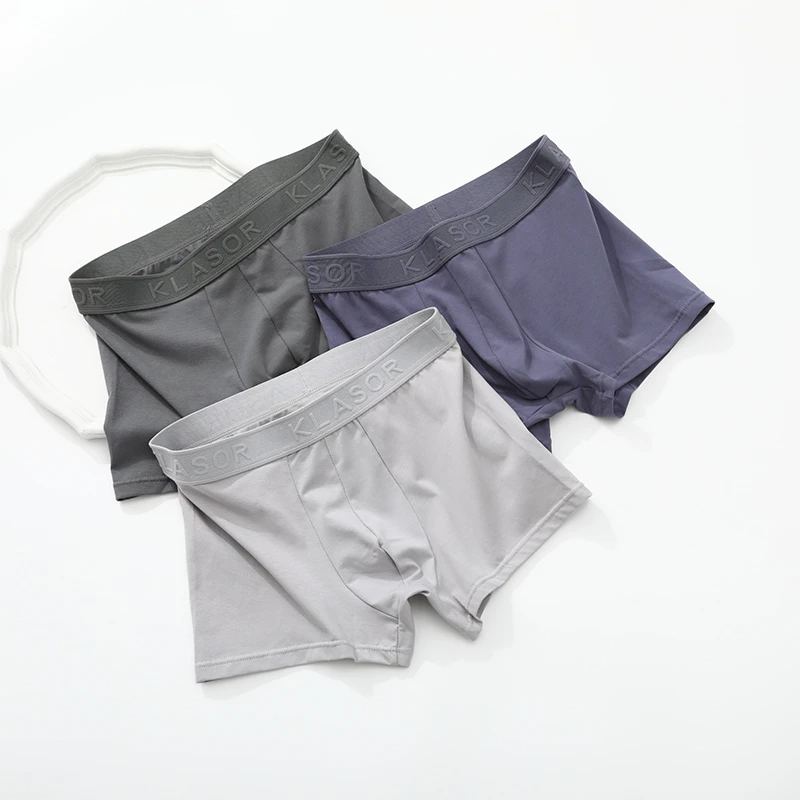 KLASOR/-男士内裤长绒棉男生内裤短裤四角透气男内裤平角棉质男款