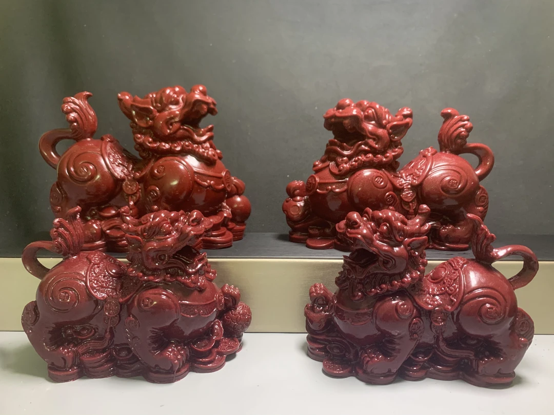 朱砂貔貅摆件紫金砂皮休摆件瑞兽祈福纳祥瑞居家玄关商业起运旺势