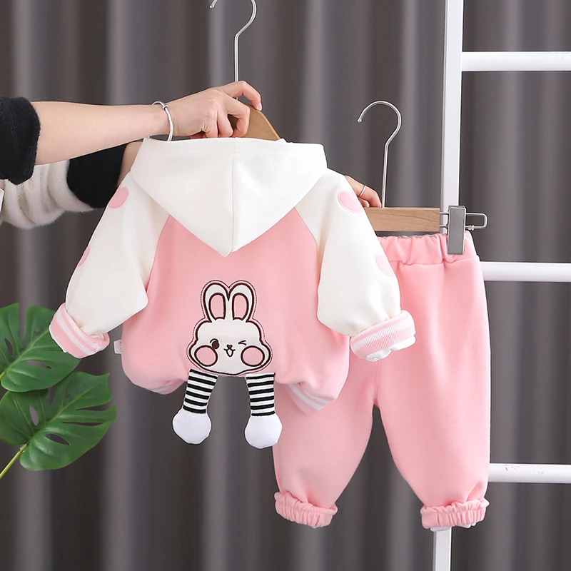 女童套装2024新款春秋款三件套洋气时髦儿童装女宝宝小童春装潮款