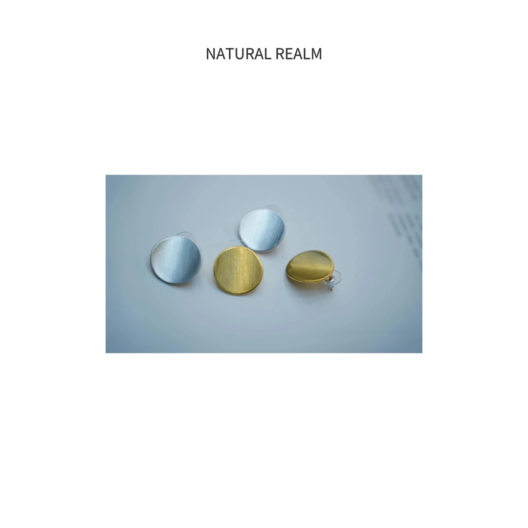 钛钢耳饰 {NATURAL REALM}百搭法式简约气质小众磨砂轻奢耳饰