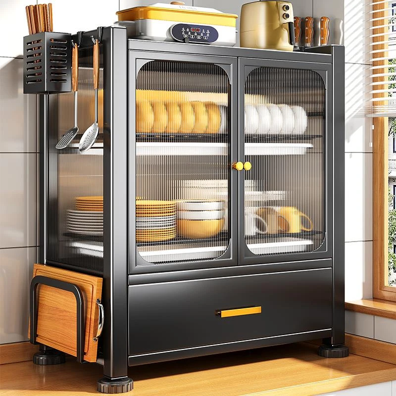 碗盘收纳架碗架沥水碗盘架多功能厨房置物架家用放碗筷防尘台面