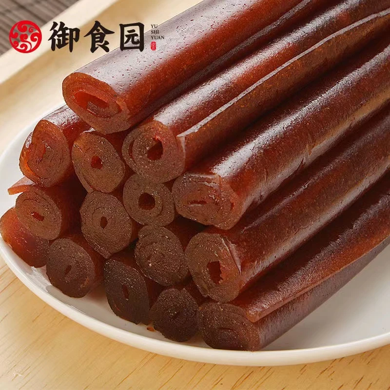 北京特产御食园果丹皮500g独立小包装儿童零食山楂制品酸甜山楂卷