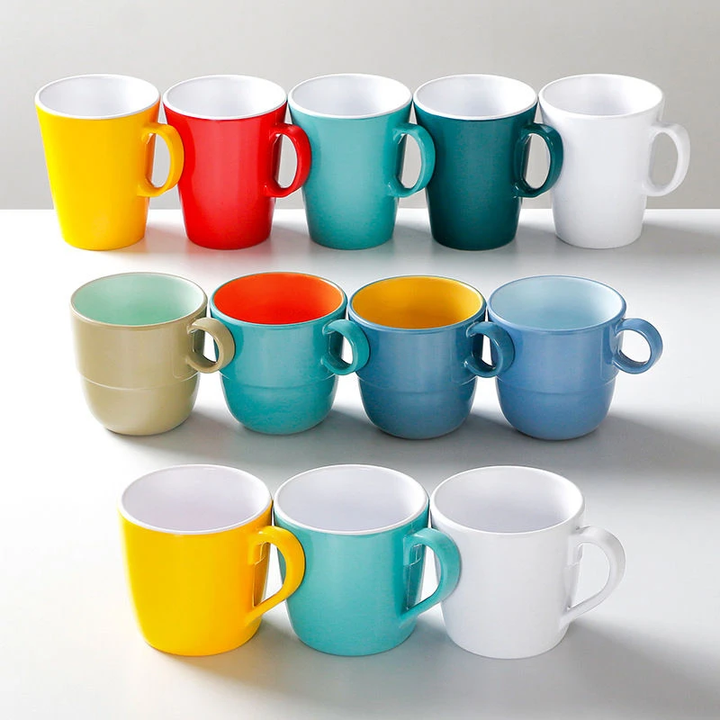 密胺餐具杯子商用餐厅饭店小茶杯火锅仿瓷杯带耳防摔水杯