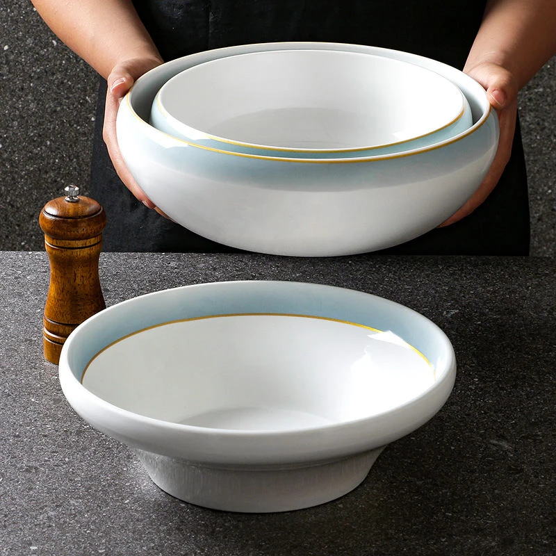 密胺餐具酒店餐厅饭店鱼汤盆塑料大碗商用汤碗仿瓷汤钵大号碗耐用