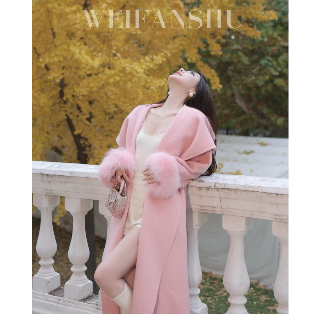 WEIFANSHU/魏凡舒【画中游园】秋冬新款加厚保暖中长款外套红人上新