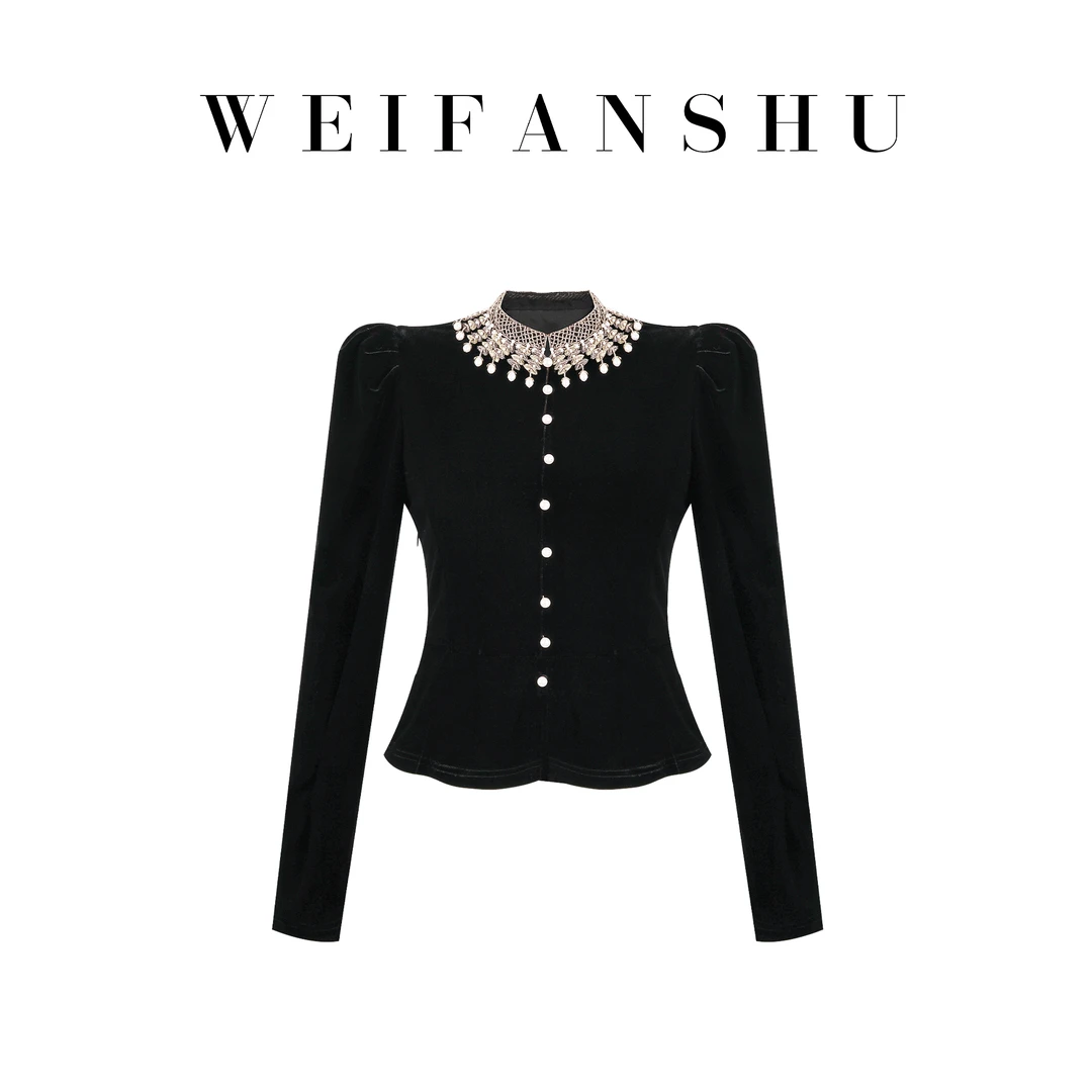 WEIFANSHU/魏凡舒【暮色回响】丝绒上衣