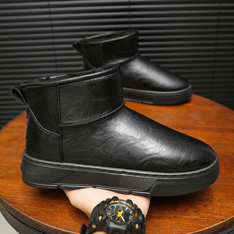 2025新款短靴男士雪地靴冬季加厚加绒防水防滑棉鞋厚底保暖男款