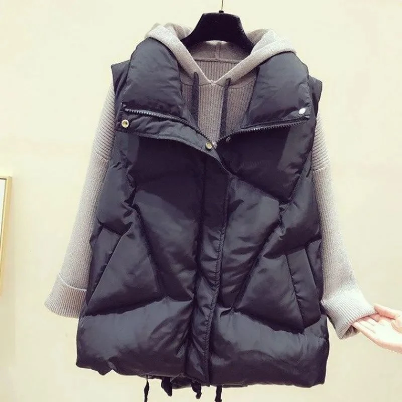 新款羽绒服背心秋冬季新款韩版百搭加厚宽松坎肩棉马夹外套