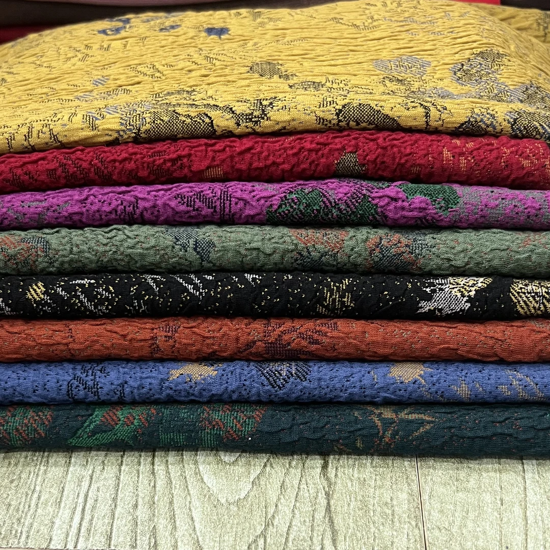 冠乐绉提花澳绒面料，针织面料，无质量问题不退换