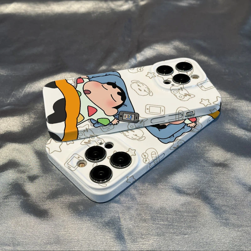 睡觉小新苹果15菲林手机壳荣耀90oppoa58适用vivos18小米14一加12