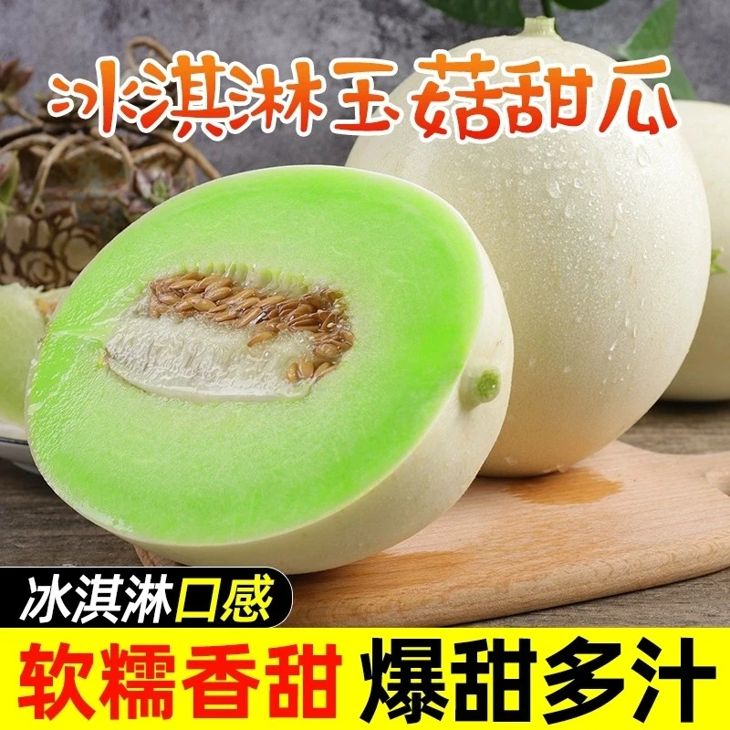 【新店冲量】现摘玉菇甜瓜蜜瓜冰淇淋口感新鲜水果海南应季2-9斤